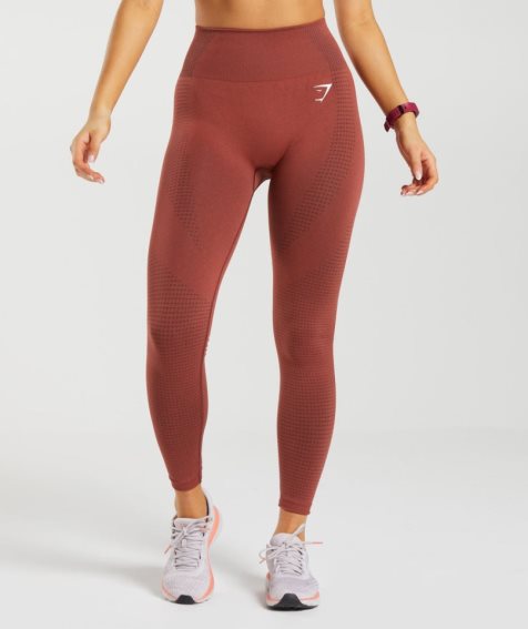 Women's Gymshark Vital Seamless 2.0 Leggings Brown | NZ 1PRXNC